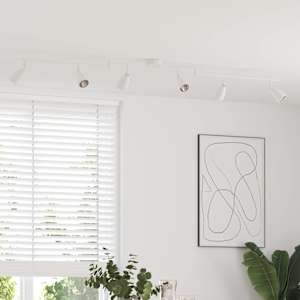 Stropni reflektor s središči Bela 176,5 x 12,5 x 13,5 cm Kovina