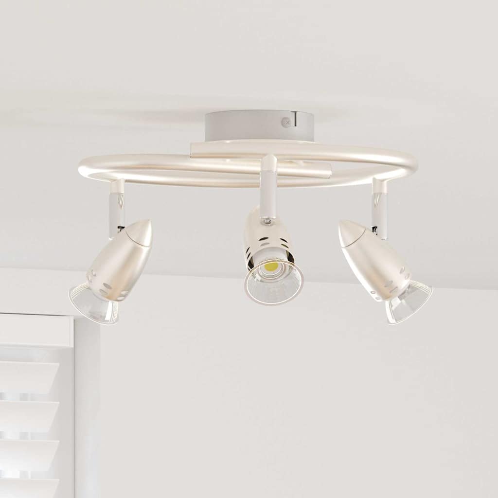 Loftspotlight 3 Weg Justerbar Mat Nikkel GU10
