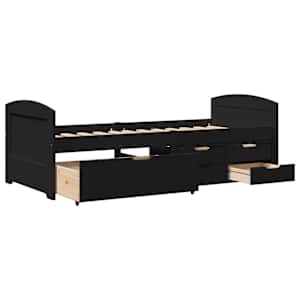 Válenda se 5 zásuvkami bez matrace černé IRUN 90x200 cm - obrázek 6