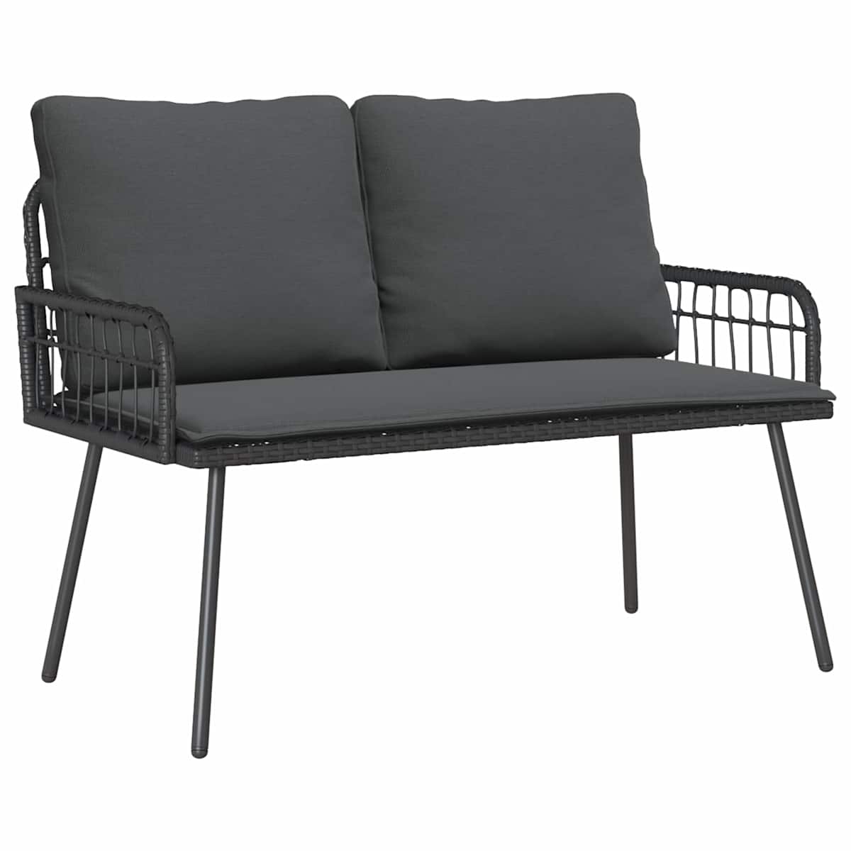 Havebænk med pude 114 x 64 x 90cm Stål