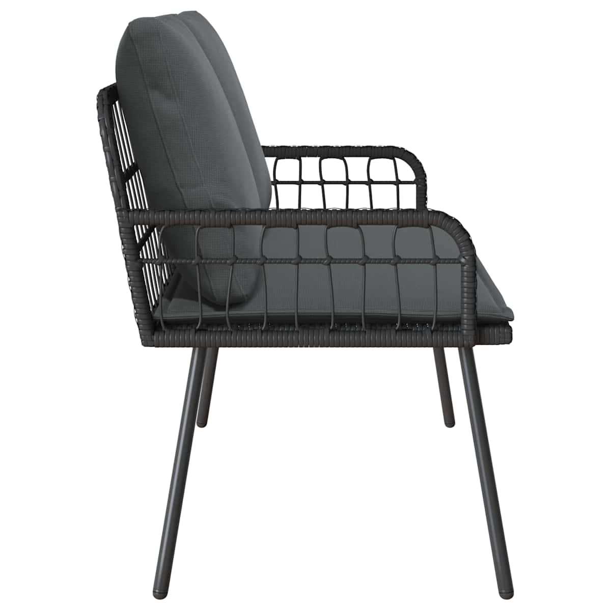 Havebænk med pude 114 x 64 x 90cm Stål - Billede 3