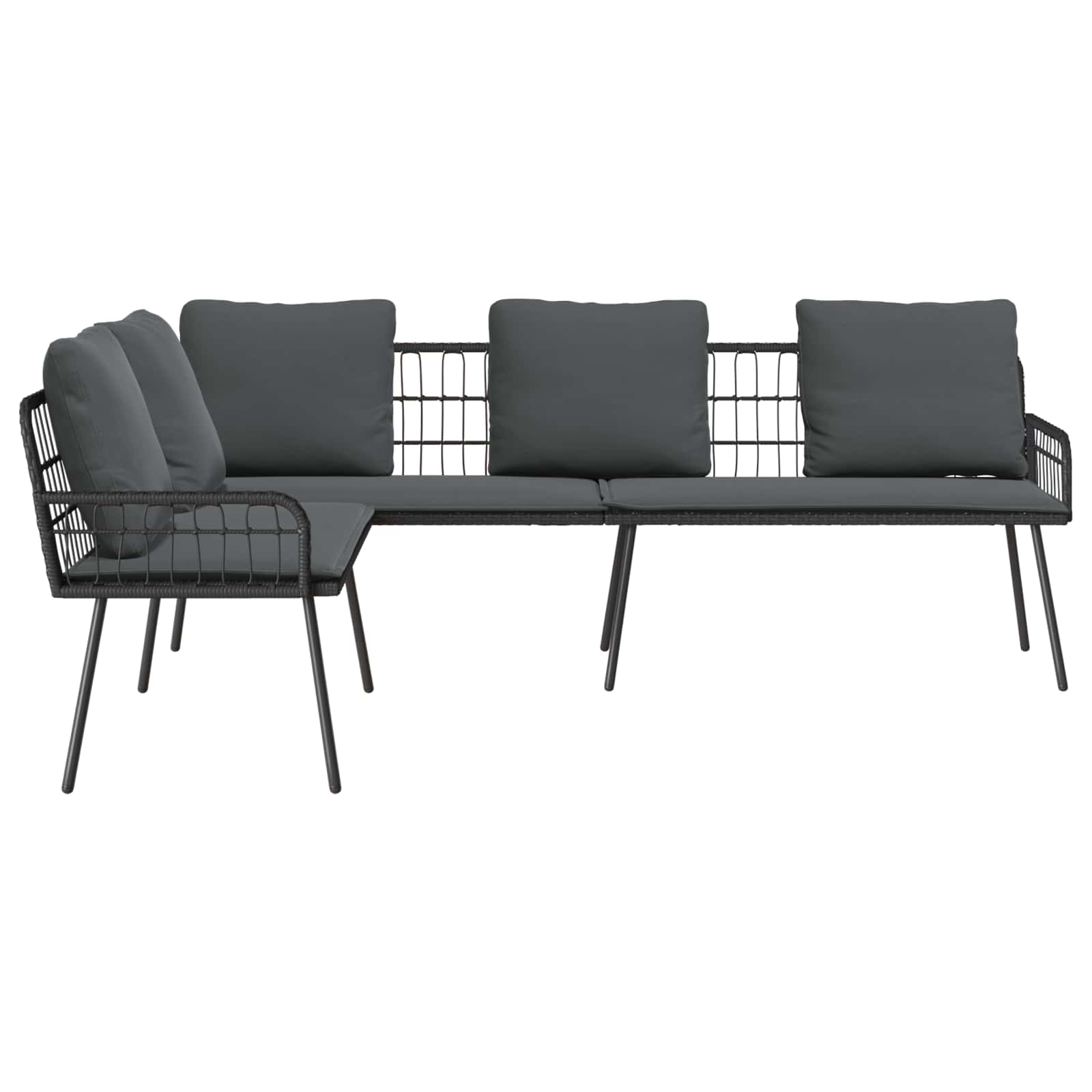 Thumbnail - vidaXL Sofa mit Kissen Grau 61.5 x 123 x 82cm Metall