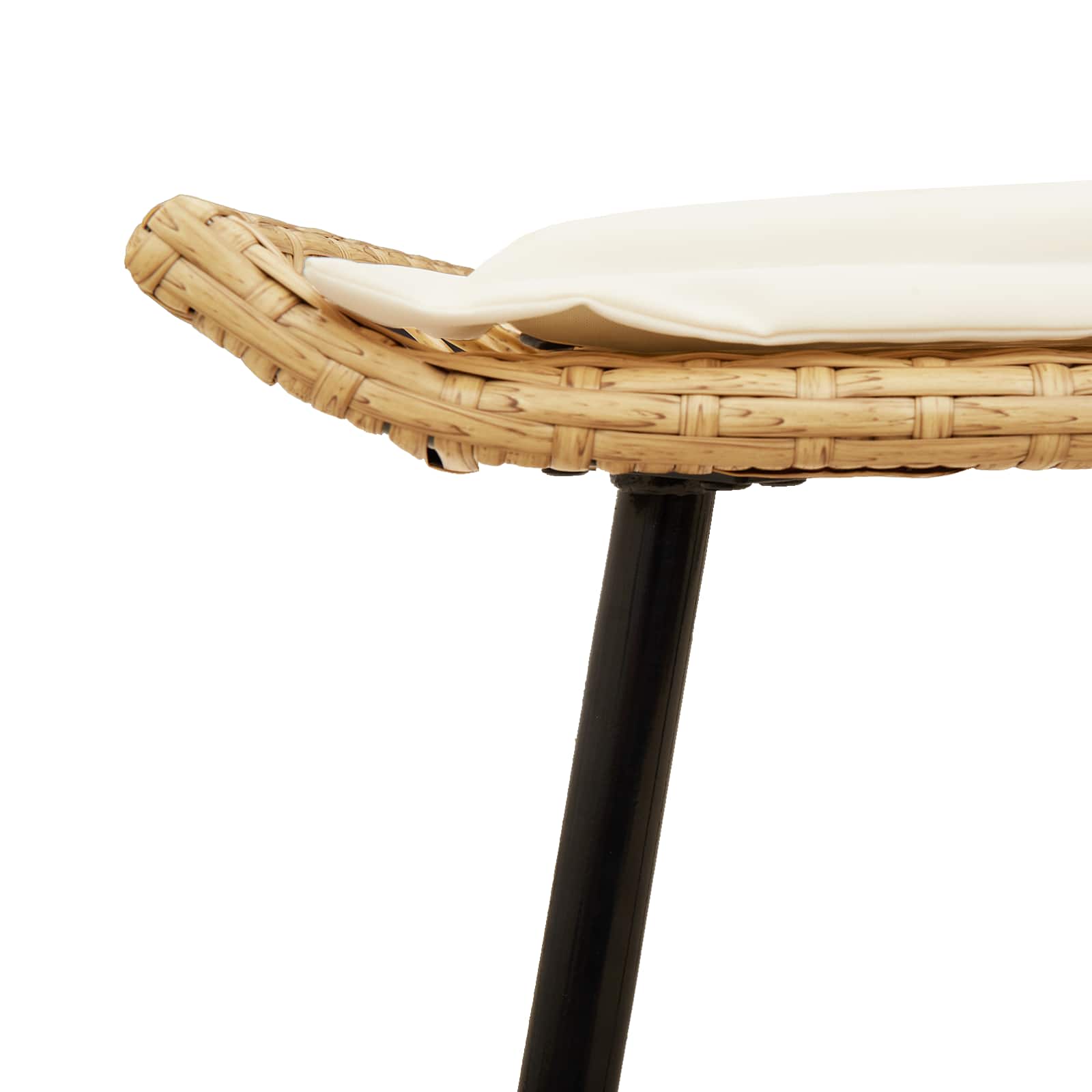 Dārza soliņš ar spilvenu 2 pcs Daba 50 x 40 x 45cm Tērauds