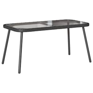vidaXL Kohvilaud Must 90 x 45 x 43 cm pol&uuml;rotang