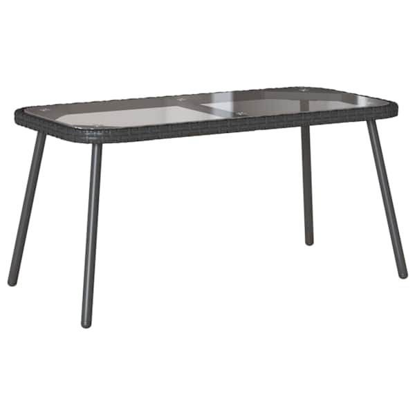 vidaXL Kohvilaud Must 90 x 45 x 43 cm pol&uuml;rotang
