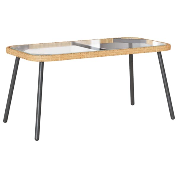 vidaXL Kohvilaud Pruun ja must 90 x 45 x 43 cm pol&uuml;rotang