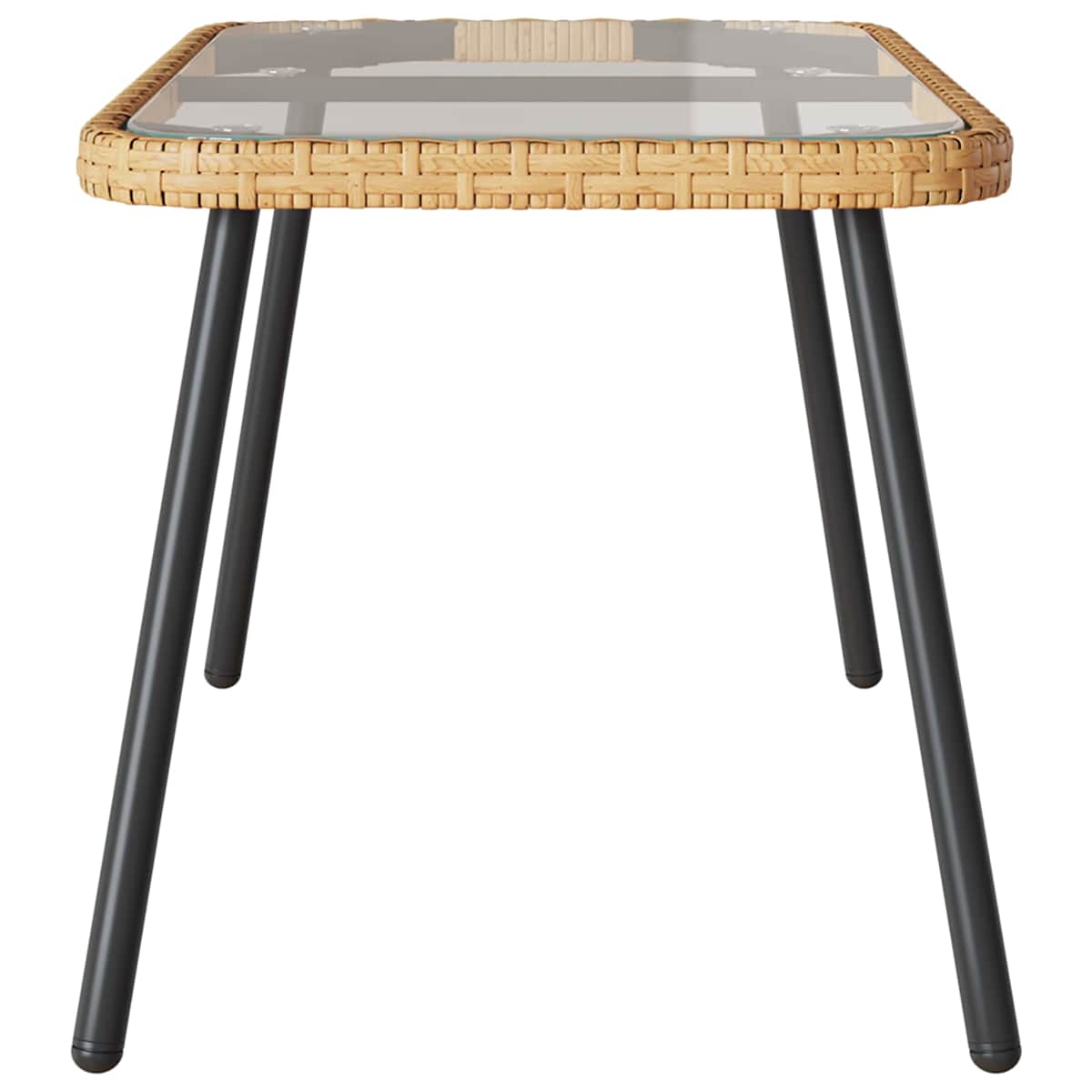 Sofabord 90 x 45 x 43 cm polyrattan - Billede 6