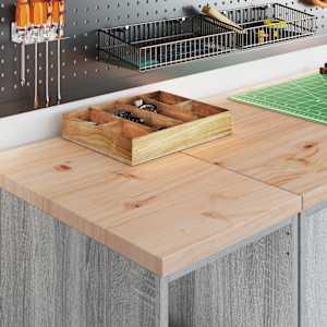 vidaXL Armoires de garage 2 pcs sonoma gris bois d'ing&eacute;nierie
