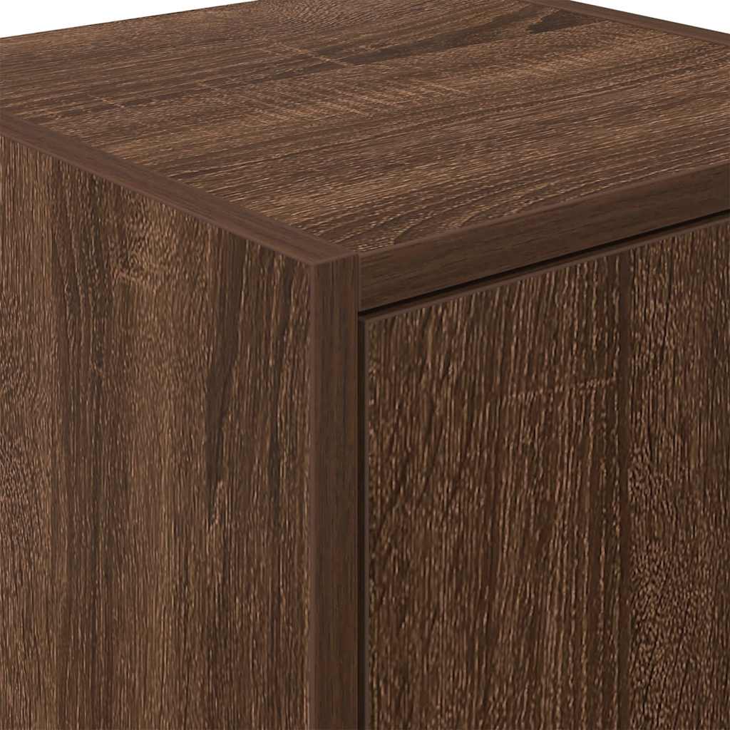 Garage cabinets, 2 pcs., brown oak, engineered wood