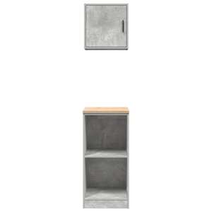 Garážové skříně 2 ks Beton Grey kompozitní dřevo - obrázek 5