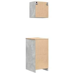 Garážové skříně 2 ks Beton Grey kompozitní dřevo - obrázek 10