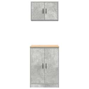 Garážové skříně 2 ks Beton Grey kompozitní dřevo - obrázek 5