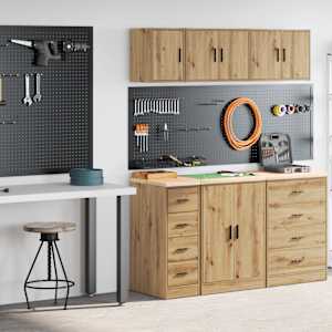 Garažne omare 2 kosa artisan hrast inženirski les