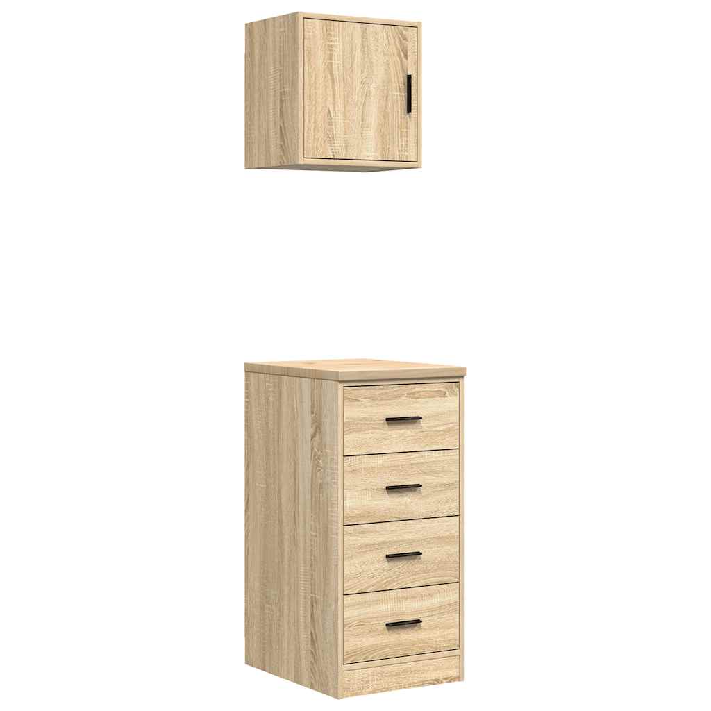 Thumbnail - vidaXL Garagenschränke 2 Stk. Sonoma-Eiche Holzwerkstoff