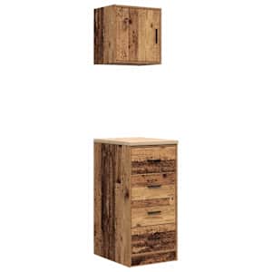 vidaXL garaažikapid 2 tk, vana puit, tehispuit