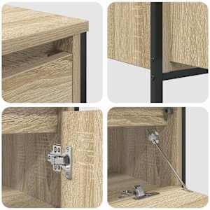 Sada koupelnového nábytku 3 pcs Sonoma dub kompozitní dřevo - obrázek 8