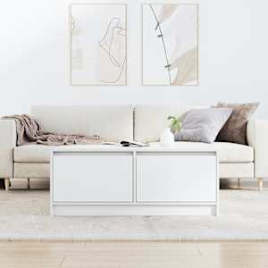 Konferenční stolek se zásuvkami bílý 100x100x40 cm - obrázek 3