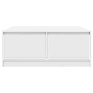 Konferenční stolek se zásuvkami bílý 100x100x40 cm - obrázek 6