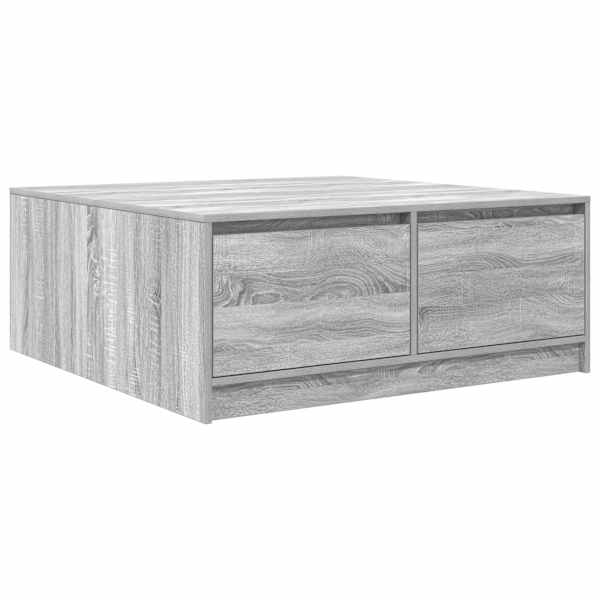 vidaXL diivanilaud sahtlitega hall Sonoma tamm 100x100x40 cm