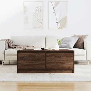 vidaXL Tavolino da Salotto con Cassetti Rovere Marrone 100x100x40 cm