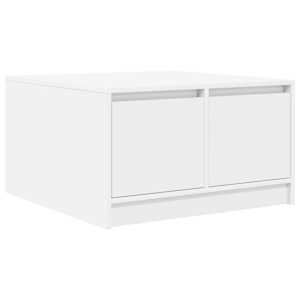 Konferenční stolek se zásuvkami bílý 70,5x70x40 cm - obrázek 2