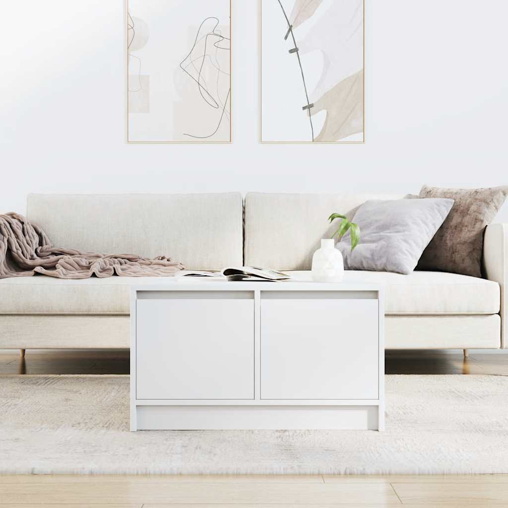 vidaXL Salontafel met lades 70,5x70x40 cm wit