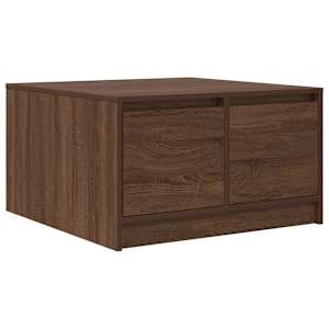 vidaXL diivanilaud sahtlitega pruun tamm 70,5x70x40 cm