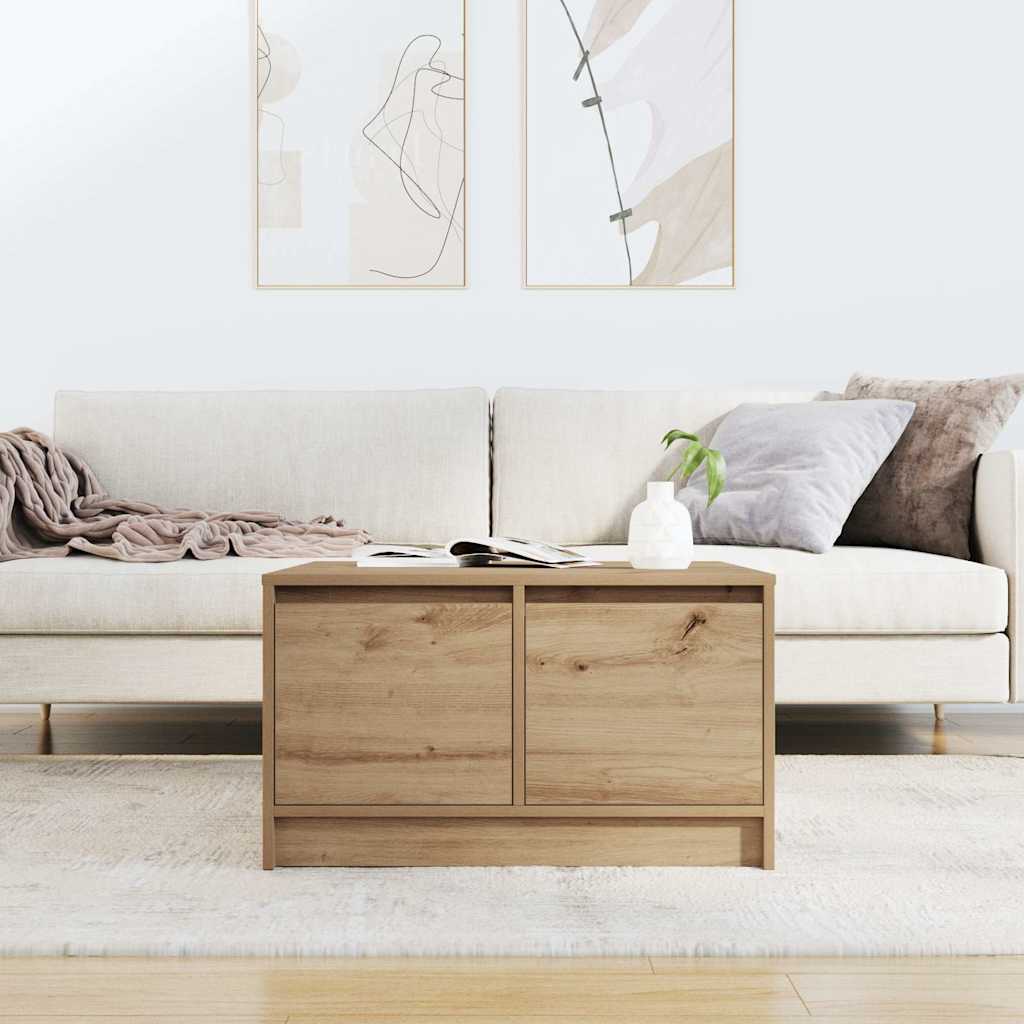 vidaXL Masuta de cafea cu sertare Artisan Stejar 70,5x70x40 cm