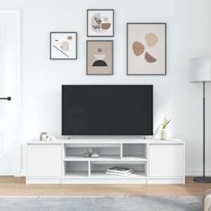 TV skříňka bílá 188,5x41x50 cm kompozitní dřevo - obrázek 3