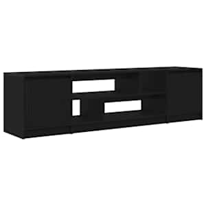TV skříňka Černý dub 188,5x41x50 cm kompozitní dřevo - obrázek 2
