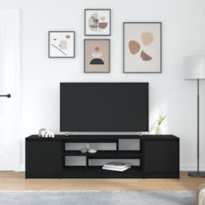TV skříňka Černý dub 188,5x41x50 cm kompozitní dřevo - obrázek 3