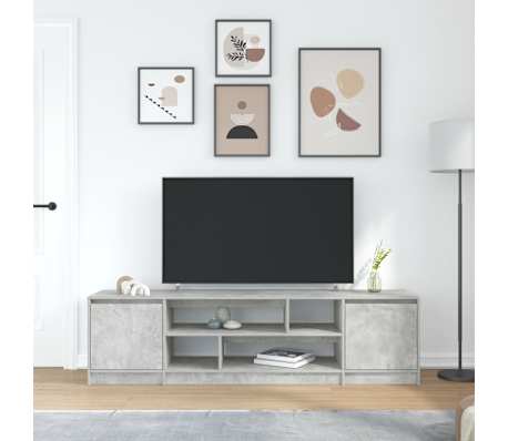 vidaXL Tv-meubel 188,5x41x50 cm spaanplaat betongrijs