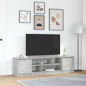 TV skříňka betonově šedá 188,5x41x50 cm kompozitní dřevo - obrázek 1