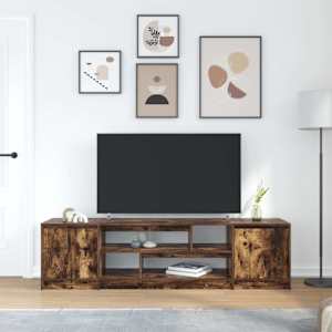 TV skříňka kouřový dub 188,5x41x50 cm kompozitní dřevo - obrázek 3