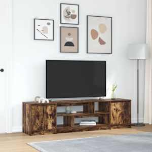 TV skříňka kouřový dub 188,5x41x50 cm kompozitní dřevo - obrázek 1