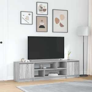 TV skříňka šedá sonoma 188,5x41x50 cm kompozitní dřevo - obrázek 1