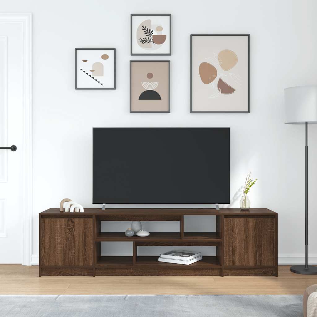 vidaXL Tv-meubel 188,5x41x50 cm spaanplaat bruin eikenkleurig afbeelding