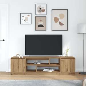 TV skříňka dub artisan 188,5x41x50 cm kompozitní dřevo - obrázek 3