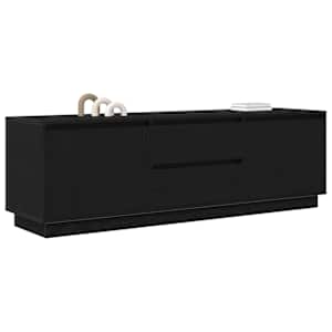 TV skříňka s LED osvětlením černý dub 160,5x41x50 cm - obrázek 5