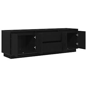 TV skříňka s LED osvětlením černý dub 160,5x41x50 cm - obrázek 6