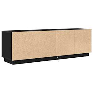 TV skříňka s LED osvětlením černý dub 160,5x41x50 cm - obrázek 9