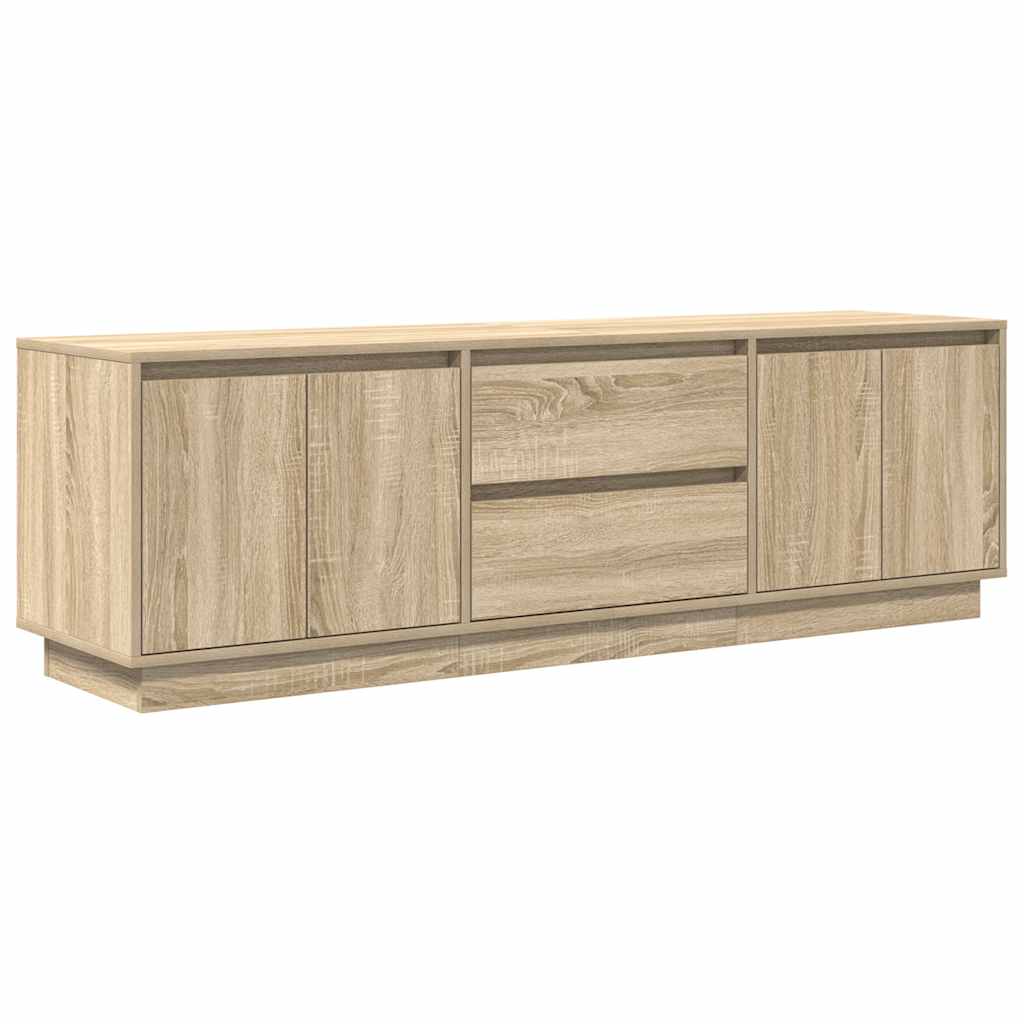 vidaXL sonoma-tölgy színű TV-szekrény LED-lámpákkal 160,5x41x50 cm