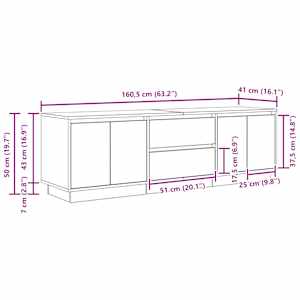 TV skříňka s LED osvětlením Dub Sonoma 160,5x41x50 cm - obrázek 15