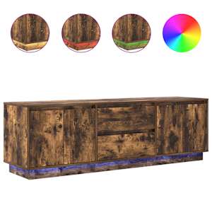 TV skříňka s LED světly Uzený dub 160,5x41x50 cm - obrázek 2