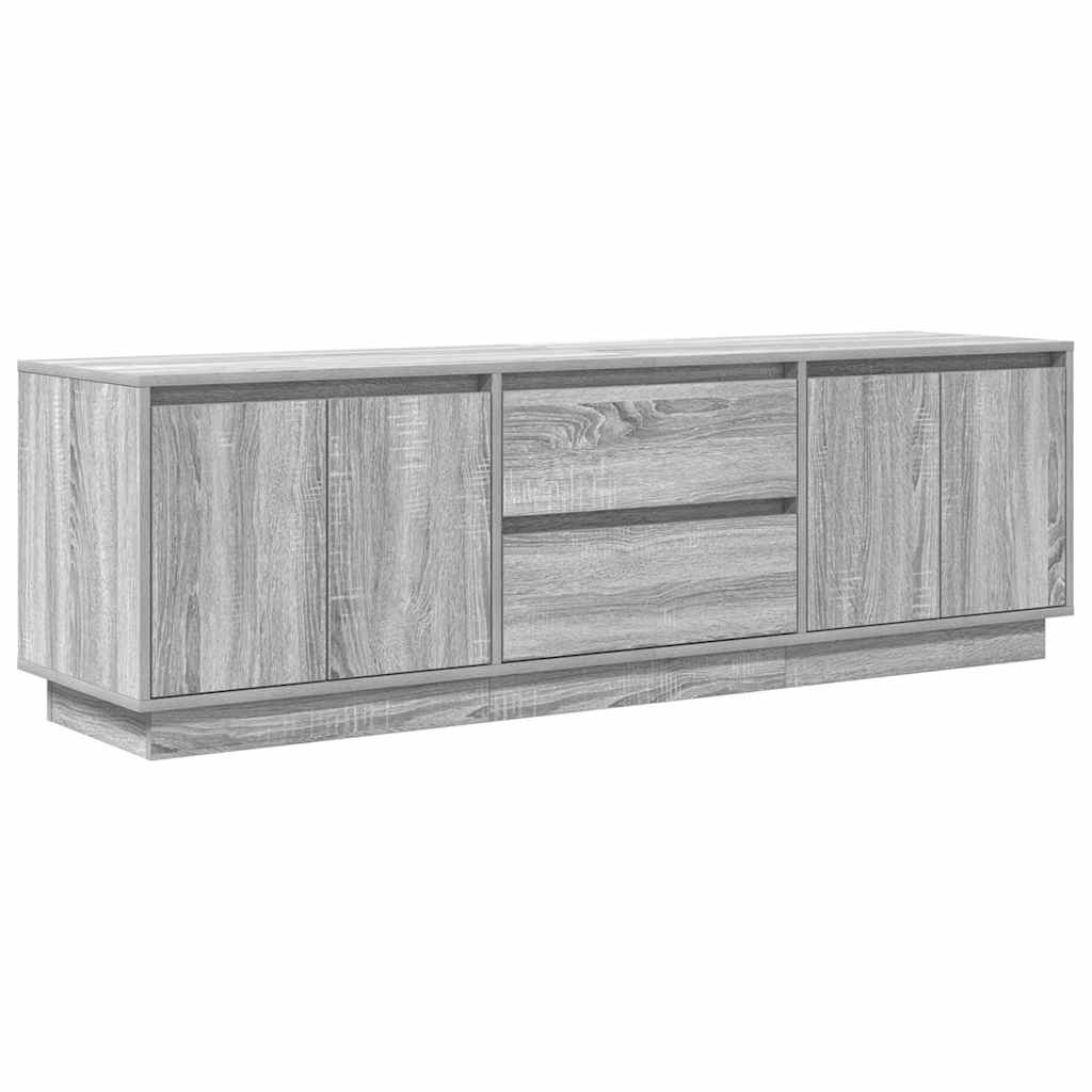vidaXL szürke sonoma színű TV-szekrény LED-lámpákkal 160,5x41x50 cm