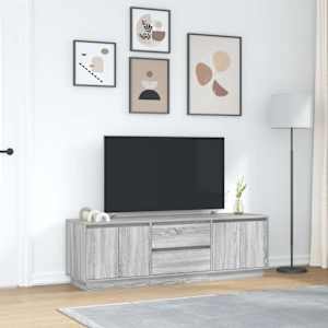 TV skříňka s LED světly šedá Sonoma 160,5x41x50 cm - obrázek 4