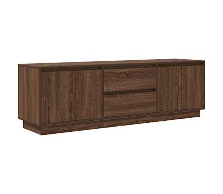 vidaXL TV Cabinet with LED Lights Brown Oak 160.5x41x50 cm
