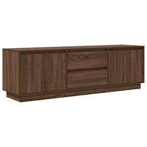 vidaXL TV Cabinet with LED Lights Brown Oak 160.5x41x50 cm