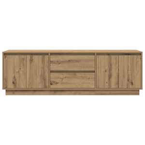 TV skříňka s LED osvětlením dub artisan 160,5x41x50 cm - obrázek 7