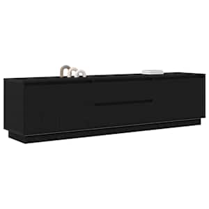 TV skříňka s LED osvětlením černý dub 193,5x41x50 cm - obrázek 5